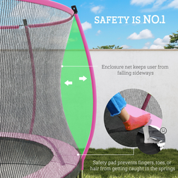 Soozier 10ft Trampoline Outdoor with Net Enclosure
