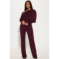Fashion Nova Getting To Know You Jumpsuit - Plum
