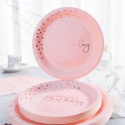 Shein Disposable Dinner Plates 10 Pcs 7/9 Inch Pink And Rose Gold