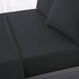 Hotel 230 Thread Count Percale 100% Cotton Fitted - Graphite Bed Sheet Grey (200x180cm)