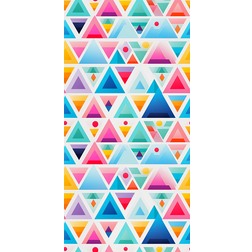 Triangle Shapes Shower Cabin Multicolour Självhäftande film