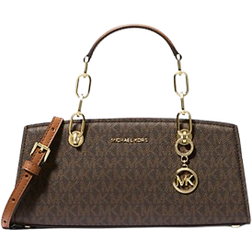 Michael Kors Cynthia Small Signature Logo Satchel - Brn/Acorn