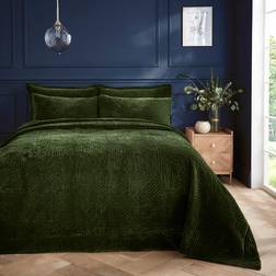 Dunelm Haisley Geo Bedspread Olive Bedspread Green (235x235cm)