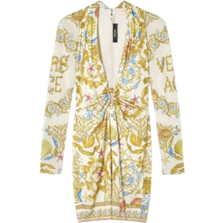 Versace Underwater Barocco Safety Pin Mini Dress - Multicolor/Gold