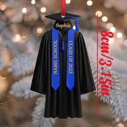Shein Custom Text Acrylic Graduation Gown Ornaments 2D Flatten Christmas Tree Ornament