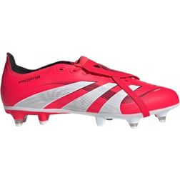 adidas Predator League Fold-Over Tongue Soft Ground Boots - Lucid Red/Cloud White/Core Black