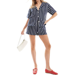 ASOS DESIGN Short Co-ord Set - Black/White