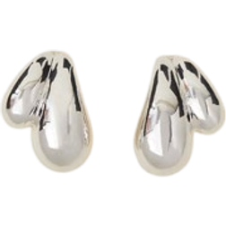 Accessorize Double Curve Drop Earrings - Silver