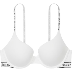Victoria's Secret The T-shirt Push Up Perfect Shape Cotton Bra - VS White