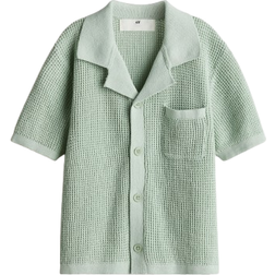 H&M Knitted Resort Shirt - Green