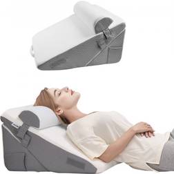 VEVOR Orthopedic Bed Wedge 3 Pcs Adjustable for Back Leg Neck Sleep Gerd Ergonomic Pillow