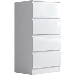 Fwstyle High Gloss Bedside 4 Drawers Chest of Drawer 40x99cm