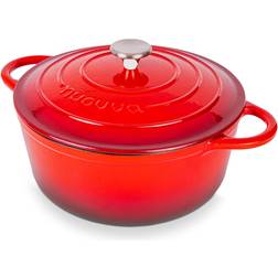 nuovva Cast Iron Dutch Oven with Lid Ovenproof with lid 1.59 gal 11 "