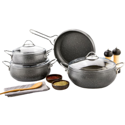 Evimsaray Alya Series 7-Piece Cookware Set with lid 7 Parts