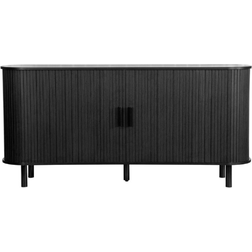 Birlea Furniture Black Axel 2 Door Fluted 76 x 160 x 45 cm Sideboard 160x76cm