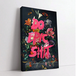 Shein pc Unframed Canvas Art Do Epic Poster 30x40cm