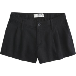 Hollister Livvy Low Rise Linen Blend Shorts - Black