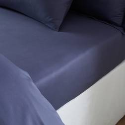 Fogarty Cooling Cotton Fitted - Navy Bed Sheet Blue (190x135cm)