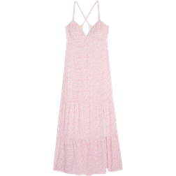 Hollister Open Back Maxi Dress - Light Pink/Floral