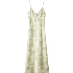 Bershka Satin Midi Dress - Multicolored