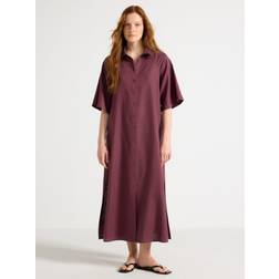 Lindex Midi Klänning I Linneblandning