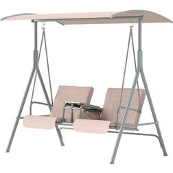 OutSunny Hammock Gunga 2-sits Hollywood Beige 175 x 112 x 165 cm