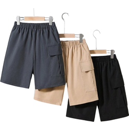 Shein Loose Fit Academy Style Woven Cargo Shorts - Boys