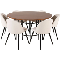 Ebuy24 Copenhagen Brown Bordsgrupp 140cm 7st