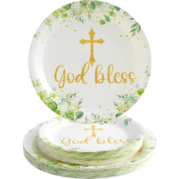Shein Disposable Plates God Bless One-Time Use 9" 10pcs