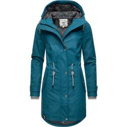 Peak Time Women's Stylish Tailored Raincoat - Petrol