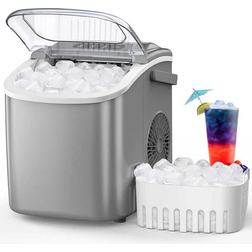 COWSAR Bullet Ice Portable Counter Top Ice Maker in Grey