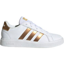 adidas Grand Court Sustainable Lace Schuh - Cloud White/Matte Gold