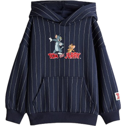 H&M Huvtröja Med Tryckt Motiv - Marinblå/Tom Och Jerry