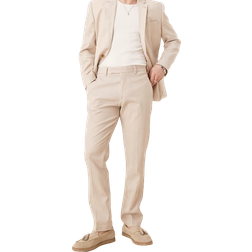 ASOS DESIGN Smart Slim Fit Blend Trousers - Stone