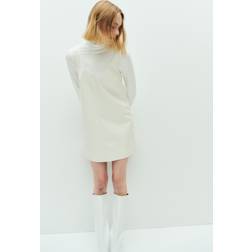 H&M Minikleid Mit Krokomuster - Weiß