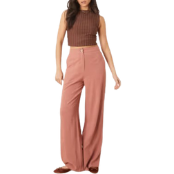 ASOS DESIGN Relaxed Straight Leg Trousers - Apricot