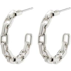 Pilgrim Eira Cable Chain Hoops - Silver