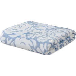Premier Comfort Cozy Plush Printed Throw 50 x 70 in Floral Blankets White, Blue (177.8x127cm)