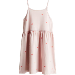 H&M Girls Cotton Jersey Dress - Pink
