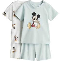 H&M Cotton Pyjamas 2-Pack - Turquoise
