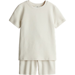 H&M Boys 2-Piece T-Shirt And Shorts Set - Beige