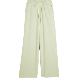 River Island Premium High Waisted Wide Leg Joggers - Lime
