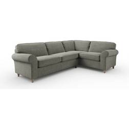 Dunelm Flori Corner Tonal Plush Chenille Sofa 268cm 4 Seater