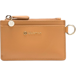 Lululemon Leather Alternative Card Case - Chestnut Brown/Gold