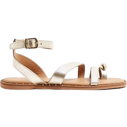 River Island Studded Toe Clip Sandals - Gold