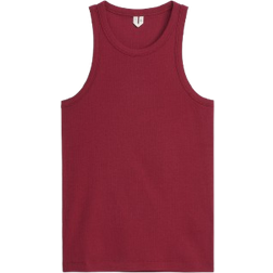 Arket Rib Racer Tank Top - Dark Red