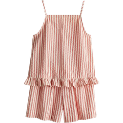 H&M 2-Delt Sæt Med Stroptop Og Shorts - Beige