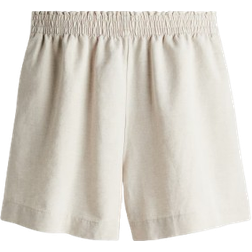 H&M Linen Blend Shorts - Light Beige