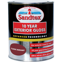 Sandtex 10 Year Exterior Gloss Wood Paint Classic Burgundy 0.75L