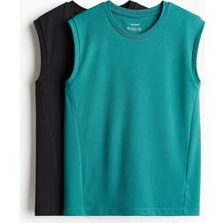 H&M Pojke 2-pack Träningslinne Med DryMove - Svart